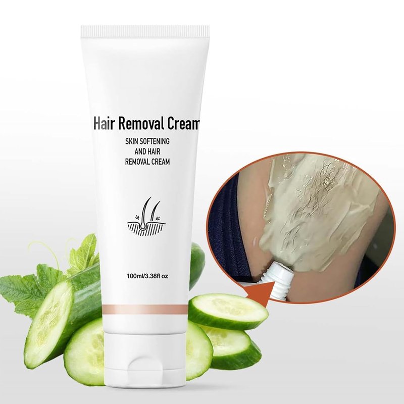 Gentle Hair Removal Cream for Women - Aromatic Skin Softening Formula | Ideal for Legs, Arms, Chest & Bikini Line (Cucumber)