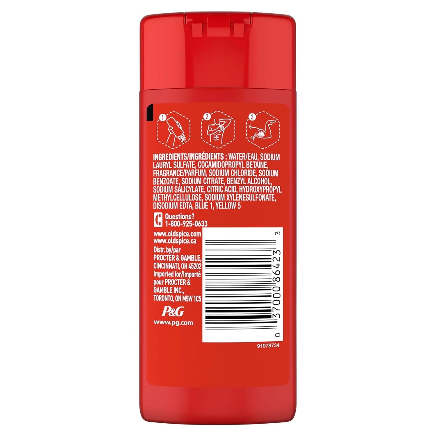 Old Spice Men's Antiperspirant & Deodorant Volcano with Charcoal, 2.6oz (Pack of 3) with Travel-Size Swagger Body Wash