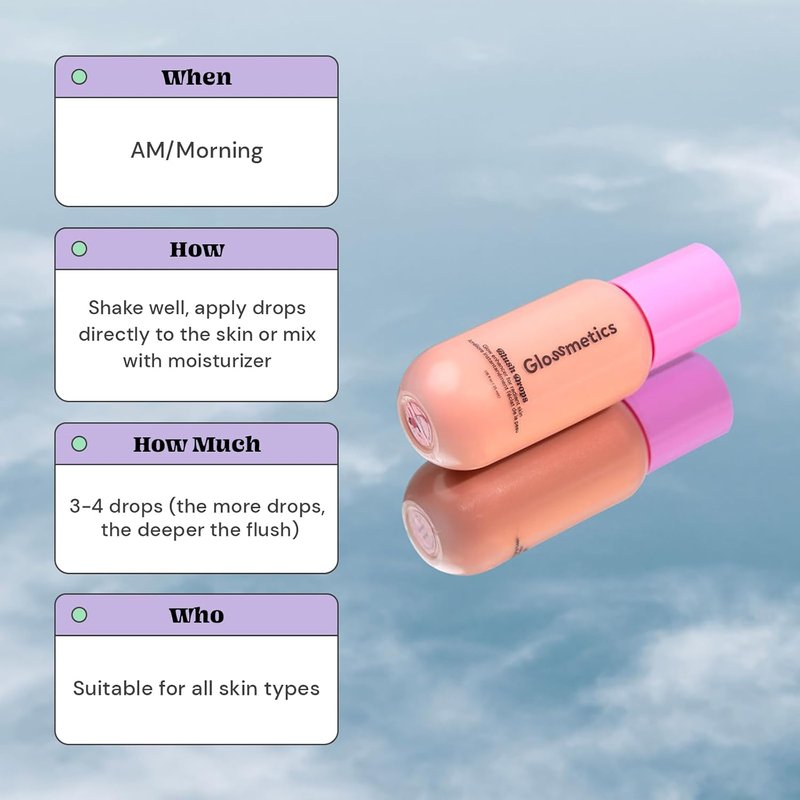 Glossmetics Blush Drops - Brightening Liquid Blush for Radiant Cheeks | Vegan & Cruelty-Free, Pink, 35ml