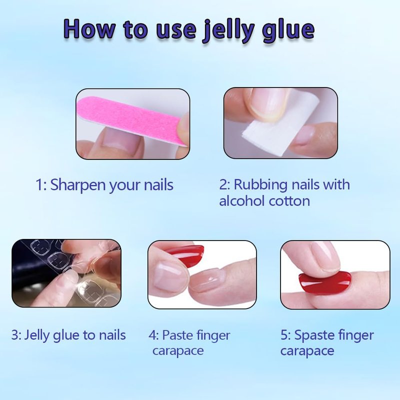 Nude Pink Press On Nails Short Almond White French-Style Gradient Stick On Nails Glossy Reusable Nail 24Pcs Fake Nails Kit Artificial Full Cover Stick on Nail for Women Girls Manicure