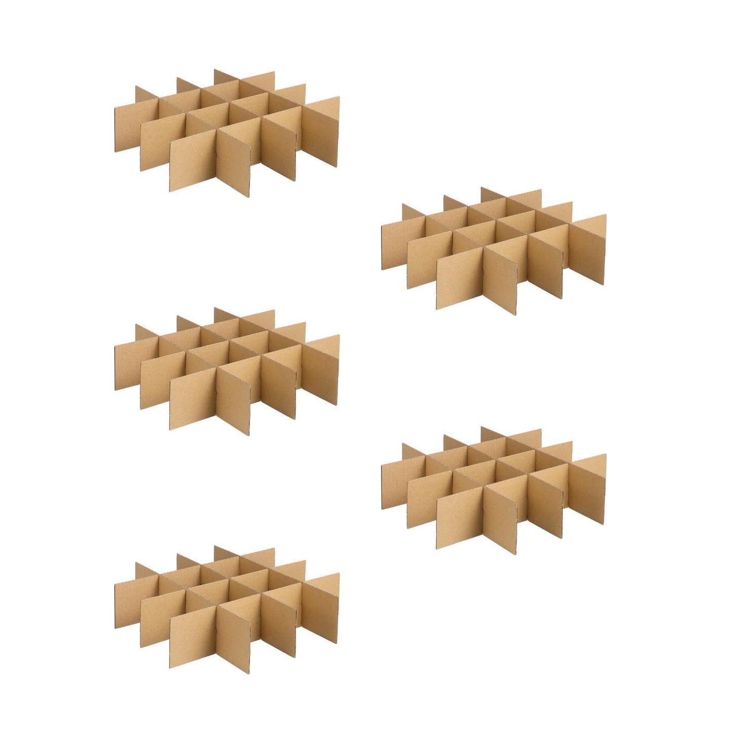GLEAVI 5 Sets Cardboard Moving Box Dividers, Glassware Dish Packing Inserts, Protective Paper Dividers for Cardboard Boxes, Suitable for Glass Cups, Plates, and Wine Glasses during Transportation