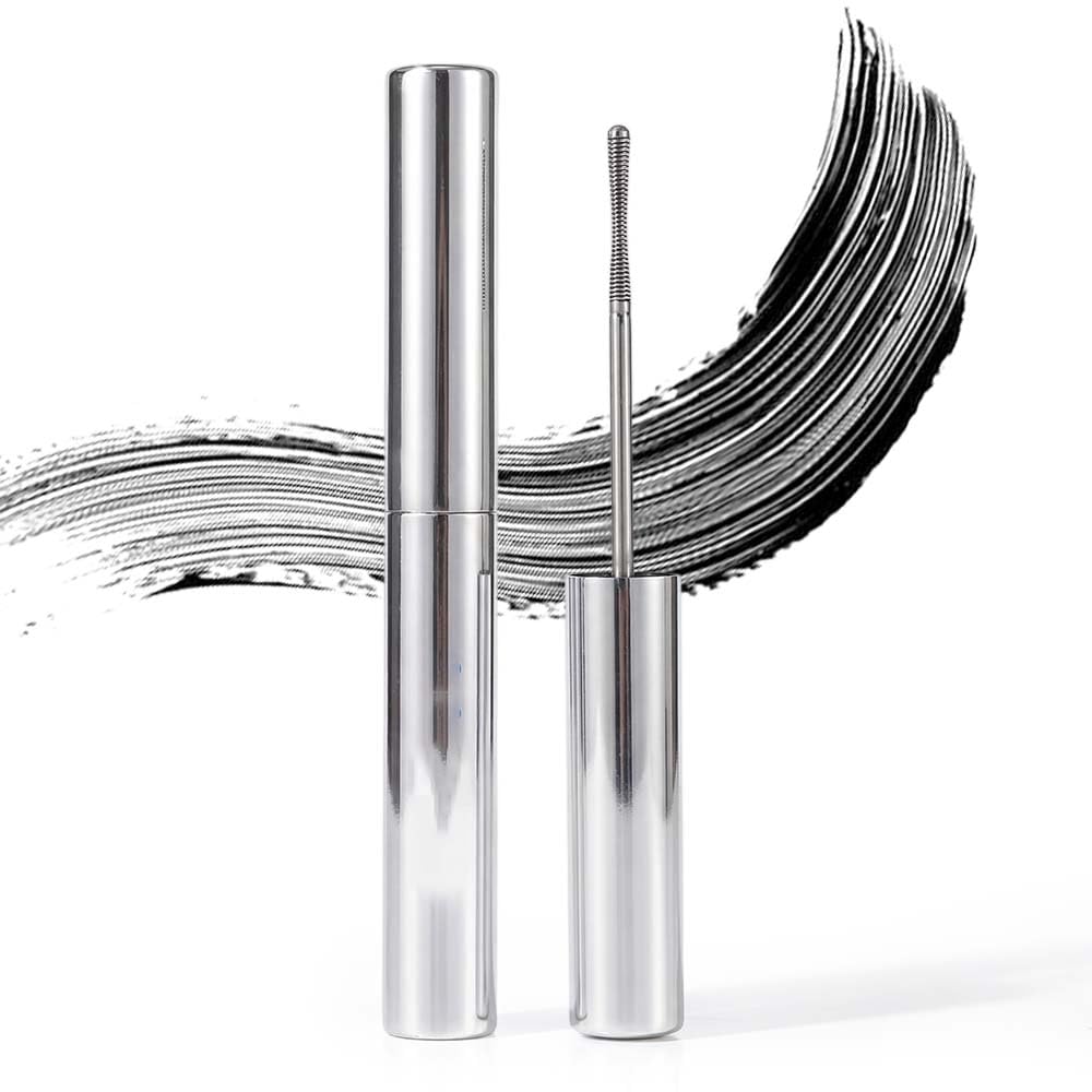 Waterproof Iron Mascara for 3D Curling, 2026 Ultra-Fine Metal Wand Tubing Mascara with Fibers, Extreme Lengthening & Volumizing, Smudge-Proof No Flaking Eyelash Extension (1pcs)