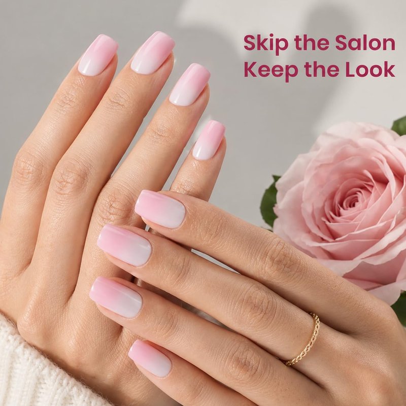 Beetles Nail Tips - Instant Apex XS Square Extensions | 16 Sizes 00-14, No Builder Gel Needed
