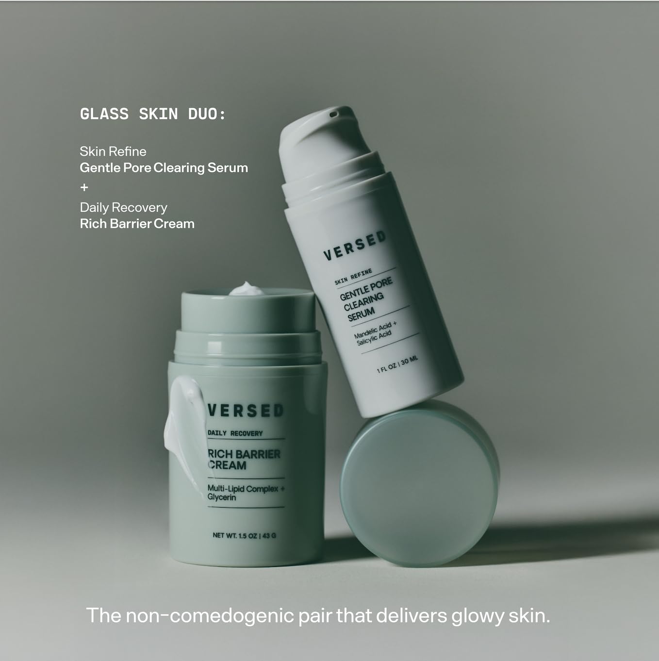 Versed Skin Refine Pore Clearing Serum - Exfoliating Facial Serum with Salicylic & Mandelic Acid | Vegan, 30 ml / 1 fl oz