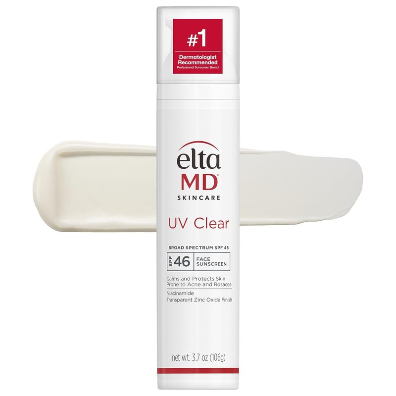 EltaMD UV Clear Face Sunscreen SPF 46 - Oil-Free Zinc Oxide Formula for Acne-Prone Skin | 3.7 oz