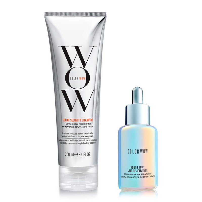COLOR WOW Optimal Scalp Treatment Bundle- Ideal 2-step prep cleanses with COLOR SECURITY SHAMPOO and treats scalp with YOUTH JUICE for optimal results: brighter hair; thicker strands and less shedding