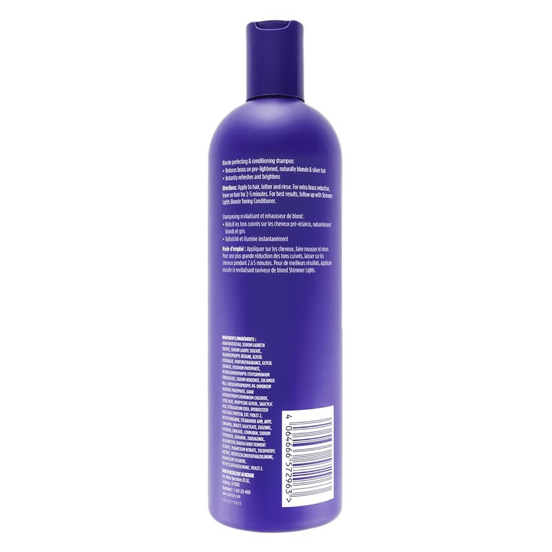 Clairol Professional Shimmer Lights Purple Shampoo - Neutralizes Brass & Yellow Tones for Blonde, Silver, Gray Hair