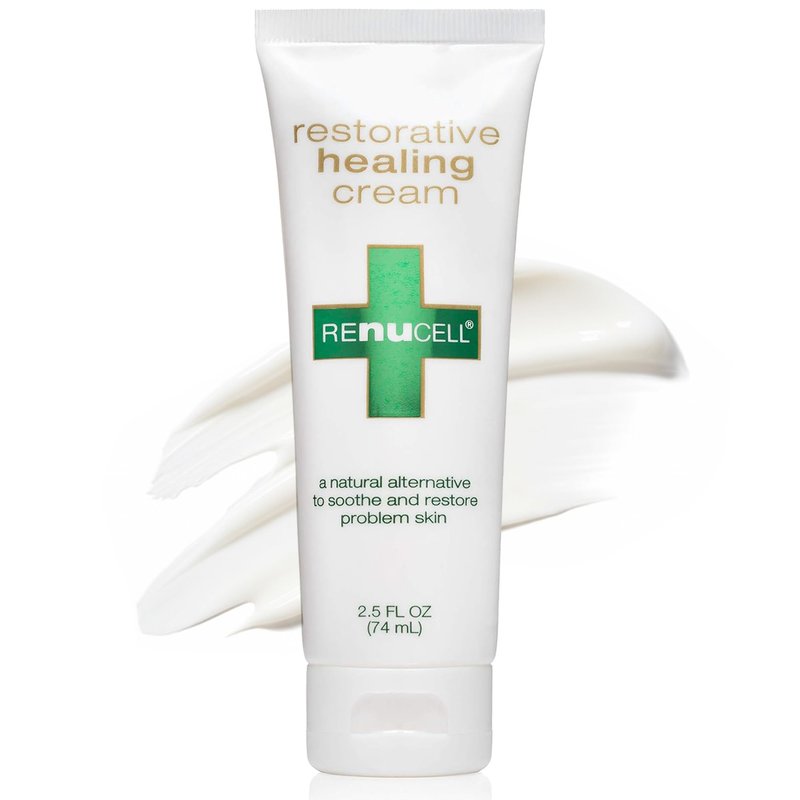Renucell Restorative Healing Ointment for Itchy and Dry Skin with Natural PHYOXOLIN® – Moisture Barrier Skin Repair Cream to Soothe Cracked, Irritated Skin on Face & Body 2.5 oz