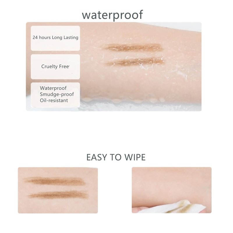 Skiennix Eyebrow Pencil Set - 3 PCS Waterproof Micro Brow Pencils with Brush & Razor | Ultra-Fine Precision