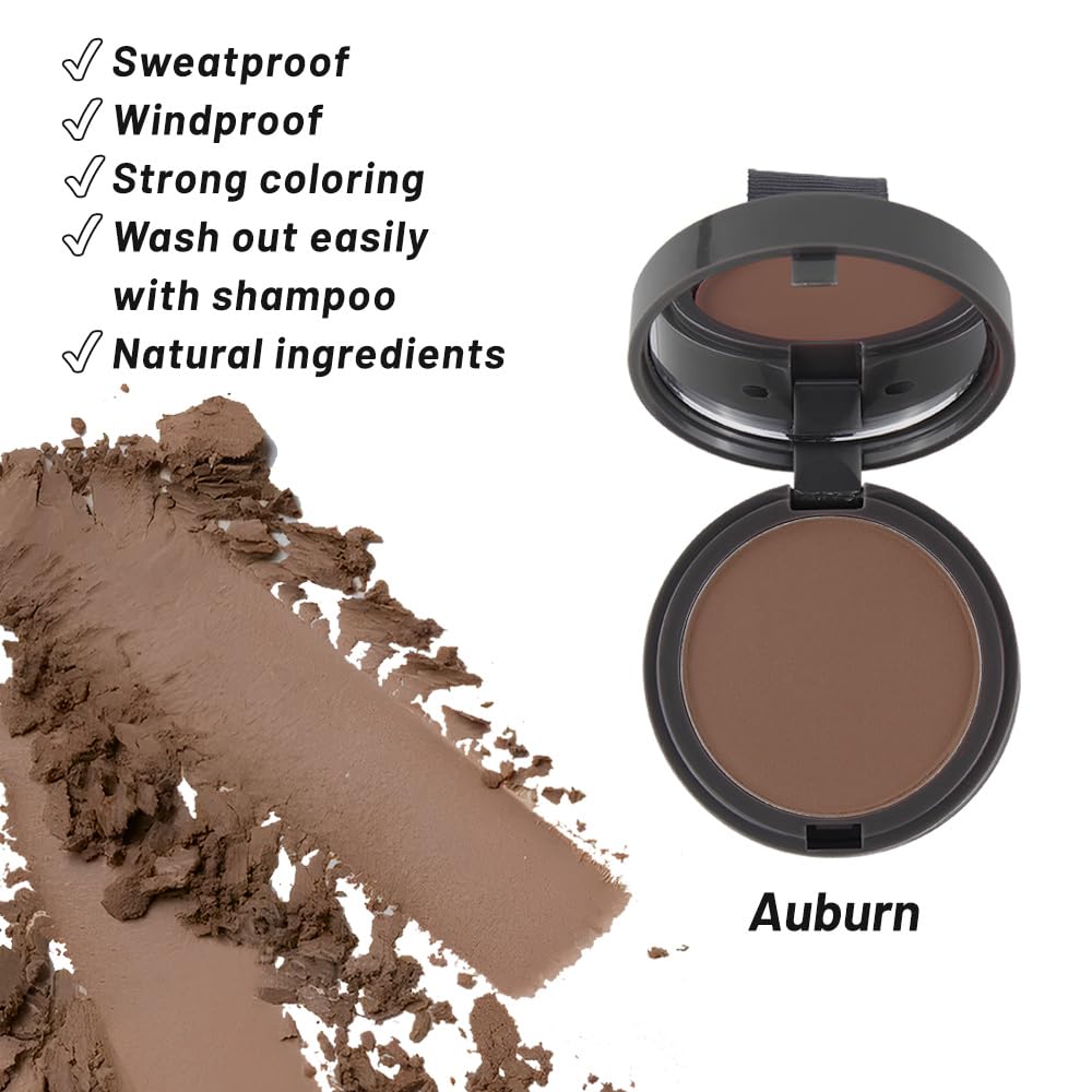 SOVONCARE Hairline Powder - Root Touch Up & Gray Hair Concealer for Men and Women, Instantly Covers Thinning Hair and Bald Spots, Natural-Looking Coverage Light Auburn