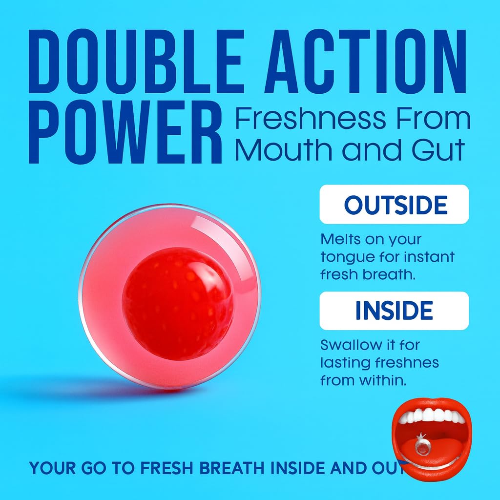 Papermints CoolCaps Breath Mints Sugar Free for Bad Breath Strawberry 24 pack – 960 mints. Extreme bad breath treatment for adults. Breath Freshener Sugar Free Mints.