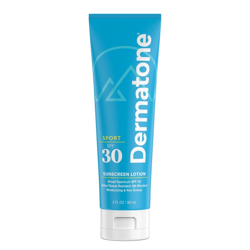 Dermatone Sport Sunscreen Lotion SPF 30 | with Vitamin C & Aloe |Water/Sweat Resistant (80 min) | Hawaii Reef Act 104 Compliant | Moisturizing | For Body and Face Broad Spectrum Sun Protection | 3oz