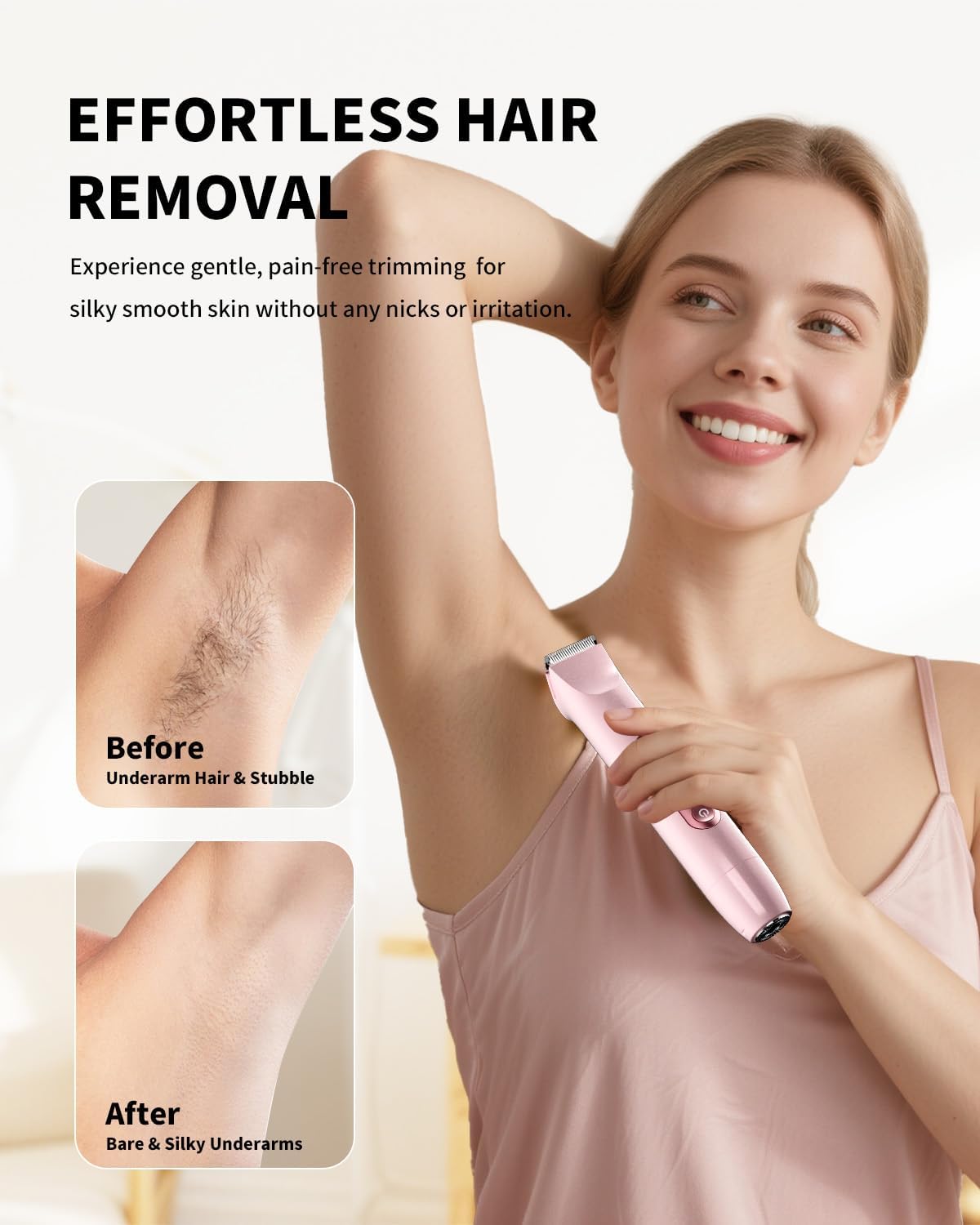 Ufree Bikini Trimmer - Dual Head Electric Razor for Women | Waterproof Rechargeable Shaver for Body & Face