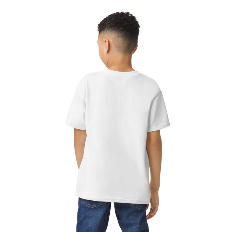 Gildan Youth Heavy Cotton T-Shirt, Style G5000B, 2-Pack, White, Medium