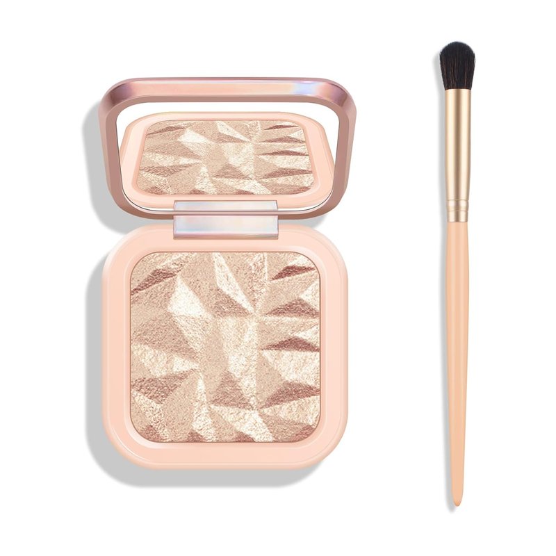 KYDA Face Highlighter Palette - High Gloss Illuminator for Natural Glow Finish | Pearl Shimmer, Long-Lasting Champagne