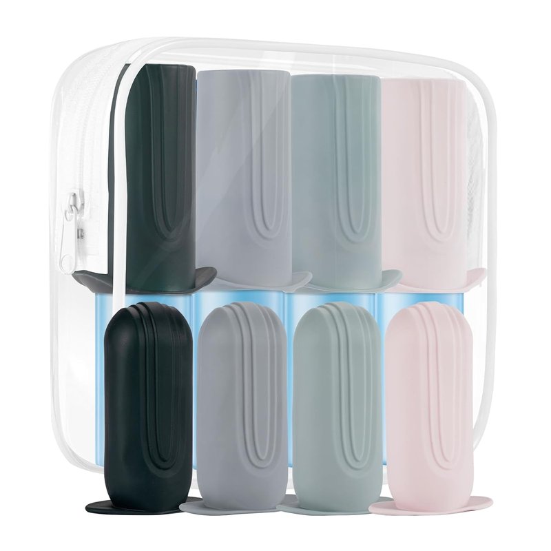Mrsdry Travel Bottle Covers - Leakproof Elastic Lids for Toiletries | Essential Travel Accessories