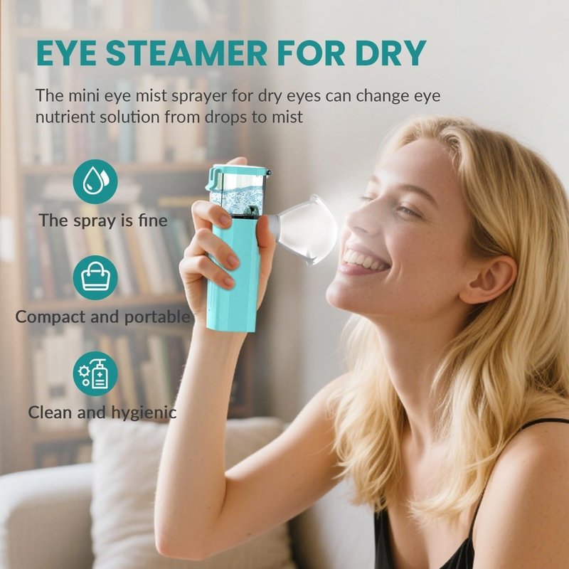 Skiennix 2-in-1 Nano Face & Eye Mister - USB Rechargeable Cool Mist Sprayer for Makeup & Hydration