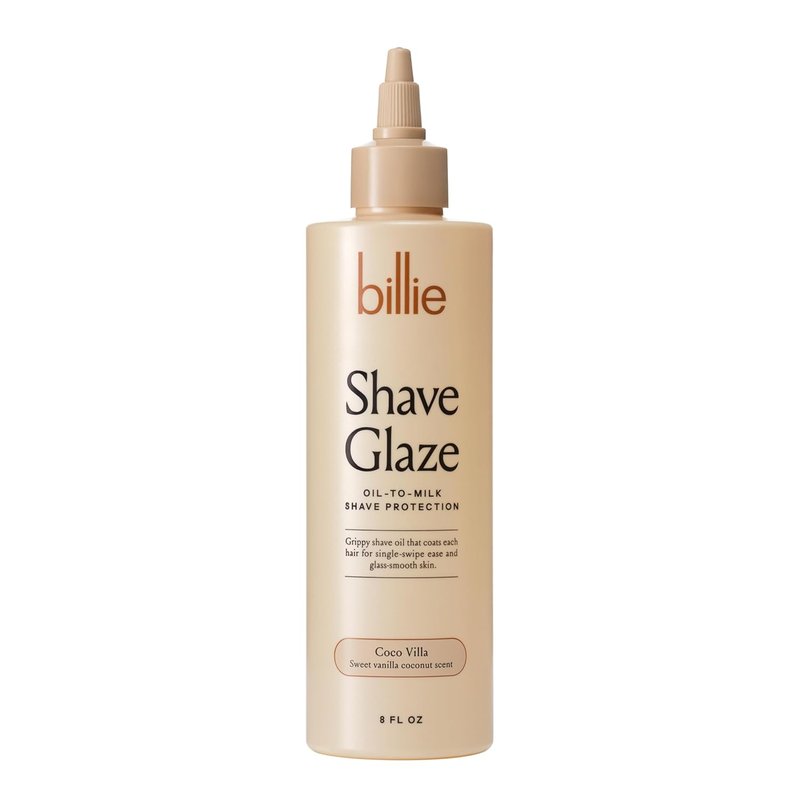 Billie Shave Glaze - Oil-to-Milk Shaving Oil for Smooth Skin - Coco Villa Scent | 8oz