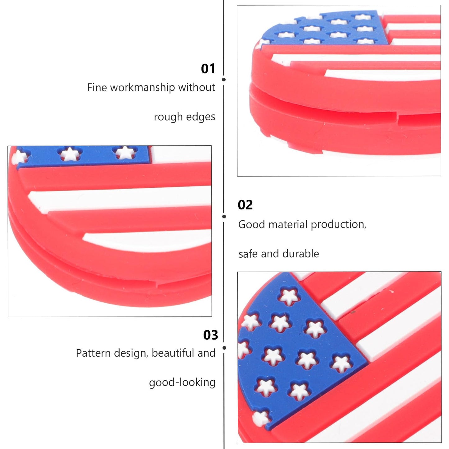 TOVINANNA 6Pcs National Flag Designed Tennis Racket Vibration Dampeners Shocking Absorbers for Improved Play and Comfort Accessories