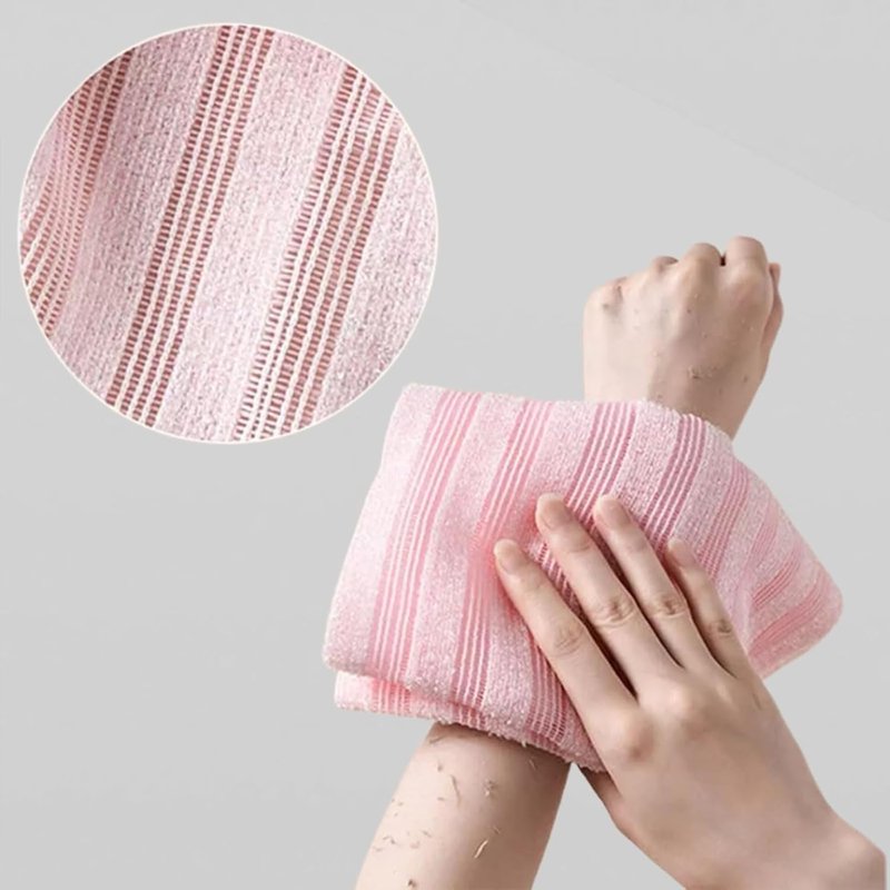Blissal Exfoliating Shower Towel, 2-in-1 Exfoliating Towel, Premium Scrub Wash Cloth for Body Face, Blissal exfoliatings Towels-Body Scrubber with 2 Sides for All Skin Types (Black)