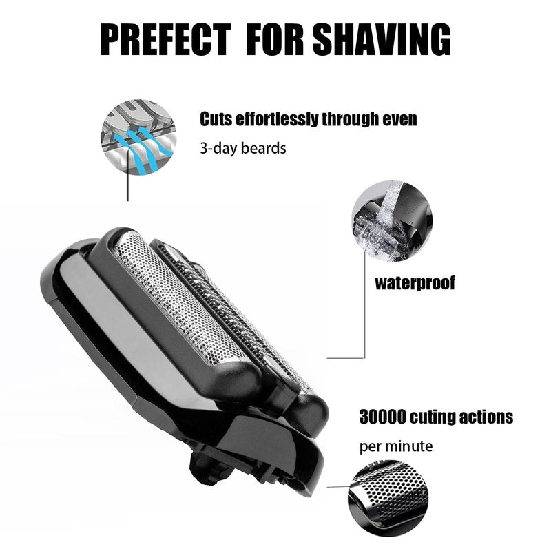 Braun 53B Series 5 Replacement Shaver Head | Compatible Blades for Braun Series 5 & 6 Electric Razors