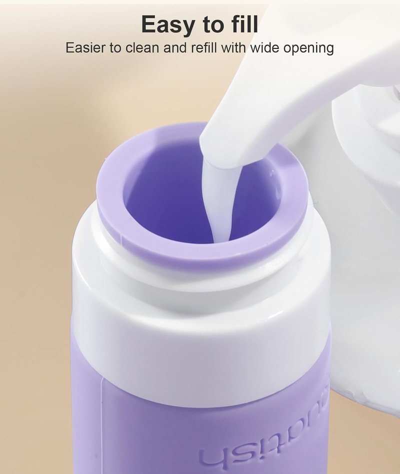 20 Pack Travel Bottles for Toiletries, Original Patented, TSA Approved Travel Size Containers, Leak Proof Silicone Shampoo and Conditioner Bottles Women & Men, Airplane Cruise Essentials, Purple