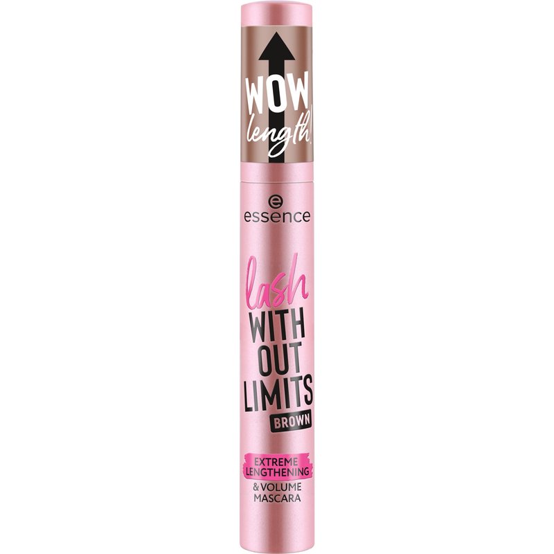 essence | Lash Without Limits Extreme Lengthening & Volume Mascara (02 | Brown) | Volumizing & Lengthening | Vegan, Cruelty Free & Paraben Free