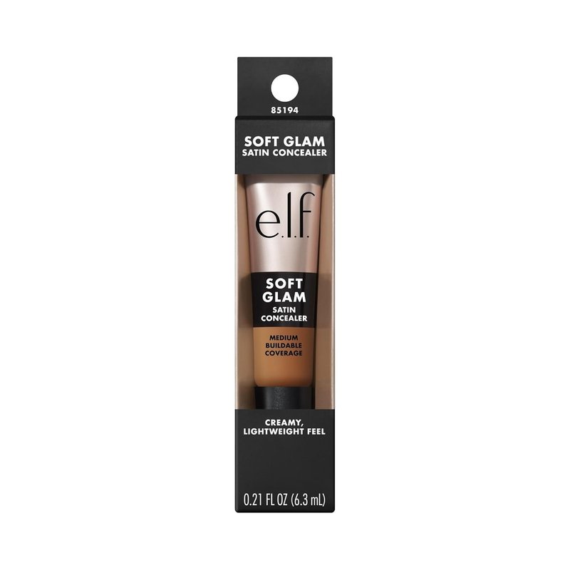 e.l.f. Soft Glam Satin Concealer - Medium Coverage, Crease-Resistant, Long-Lasting | 41 Tan Neutral