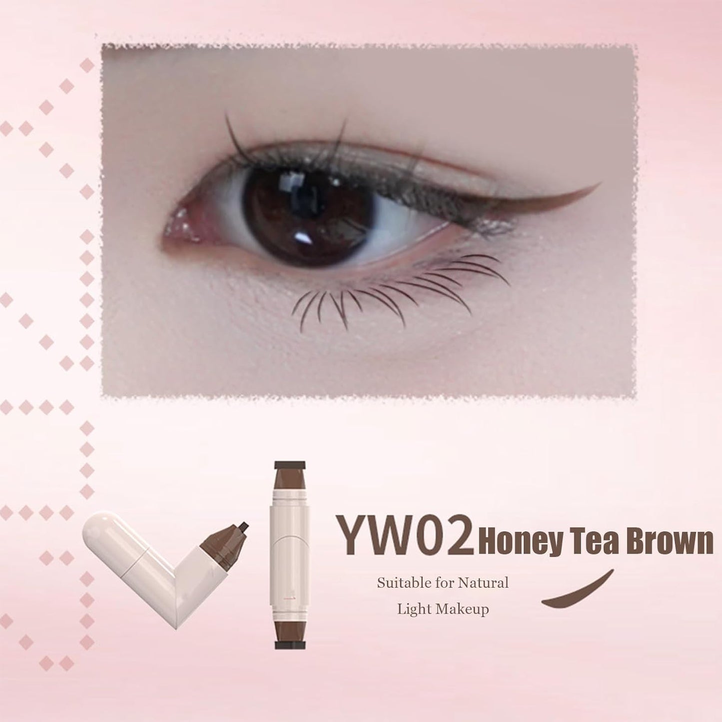 Winged Eyeliner Stamp Pen - Double Head Waterproof Liquid Eyeliner | Long-Lasting, Smudge-Proof for Easy Application (Black)