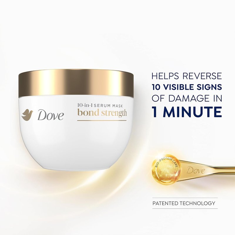 Dove Bond Strength Damage Therapy System - 4 Piece Hair Repair Treatment Set with Shampoo, Conditioner & Serum