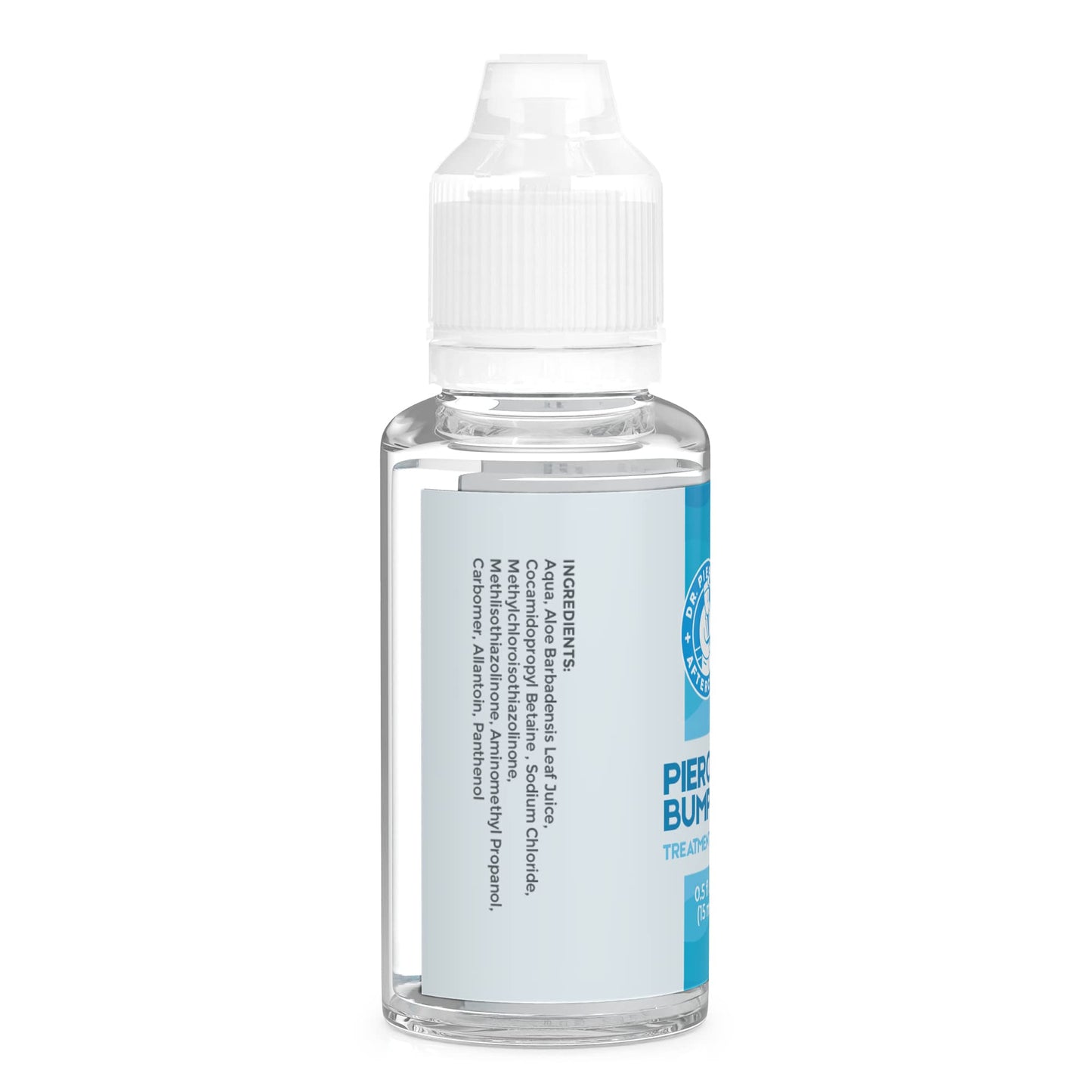 Dr. Piercing Aftercare Keloid Bump Solution Drops 15mL - Gentle Saline Formula with Provitamin B5 for Bump Care - Nose Ear Belly Lip Aftercare Cleaner