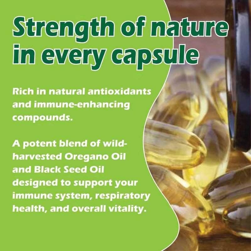 RESILLA Oil of Oregano with Black Seed Oil - Aceite de Orégano Capsulas,Non-GMO,Gluten Free,Antioxidant & Immune Support (1)