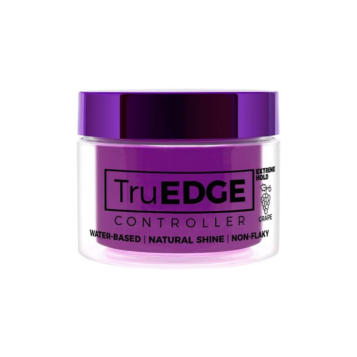 Tyche TruEDGE Controller Extreme Hold Water-Based Pomade - Ntaural Shine & Non-Flaky Scented Edge Control - Perfect for Hair-Braiding (Grape)