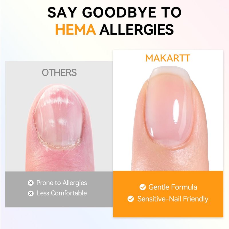 Makartt Hema-Free Gel Top and Base Coat Set: 2 PCS 15ml No Wipe Upgraded Mild Formula Diamond-Shine Long-Lasting Base and Top Coat Gel Nail Polish Soak Off UV LED Lamp Needed Home DIY Gift Women