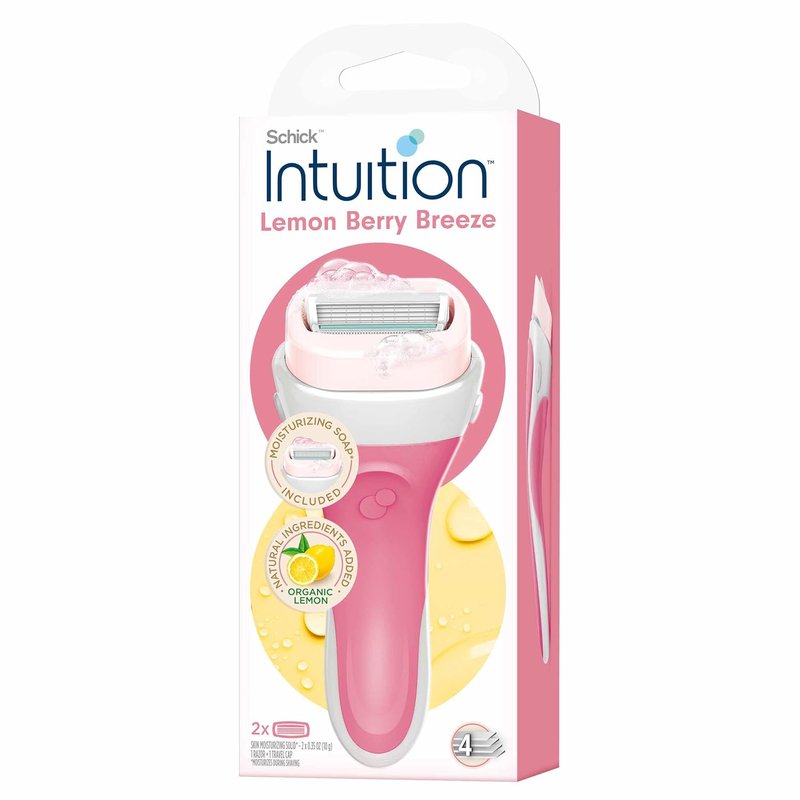 Schick Intuition Razors for Women - Lemon Berry Breeze | 1 Razor & 2 Organic Lemon Blades