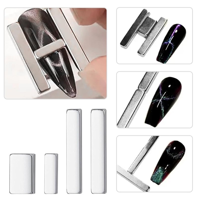 Cat Eye Nail Art Magnet Pens - 5pcs Double-Headed 3D Magnetic Wand for DIY & Salon Use | Nail Polish Tool