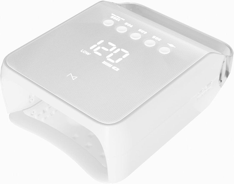 M SHIC Nail Lamp 96W UV LED, Cordless Rechargeable Nail Dryer, Professional Gel Nail Light with 48 LED Beads, Smart Sensor Timer for Gel Polish Builder Gel, Portable Salon Use – White