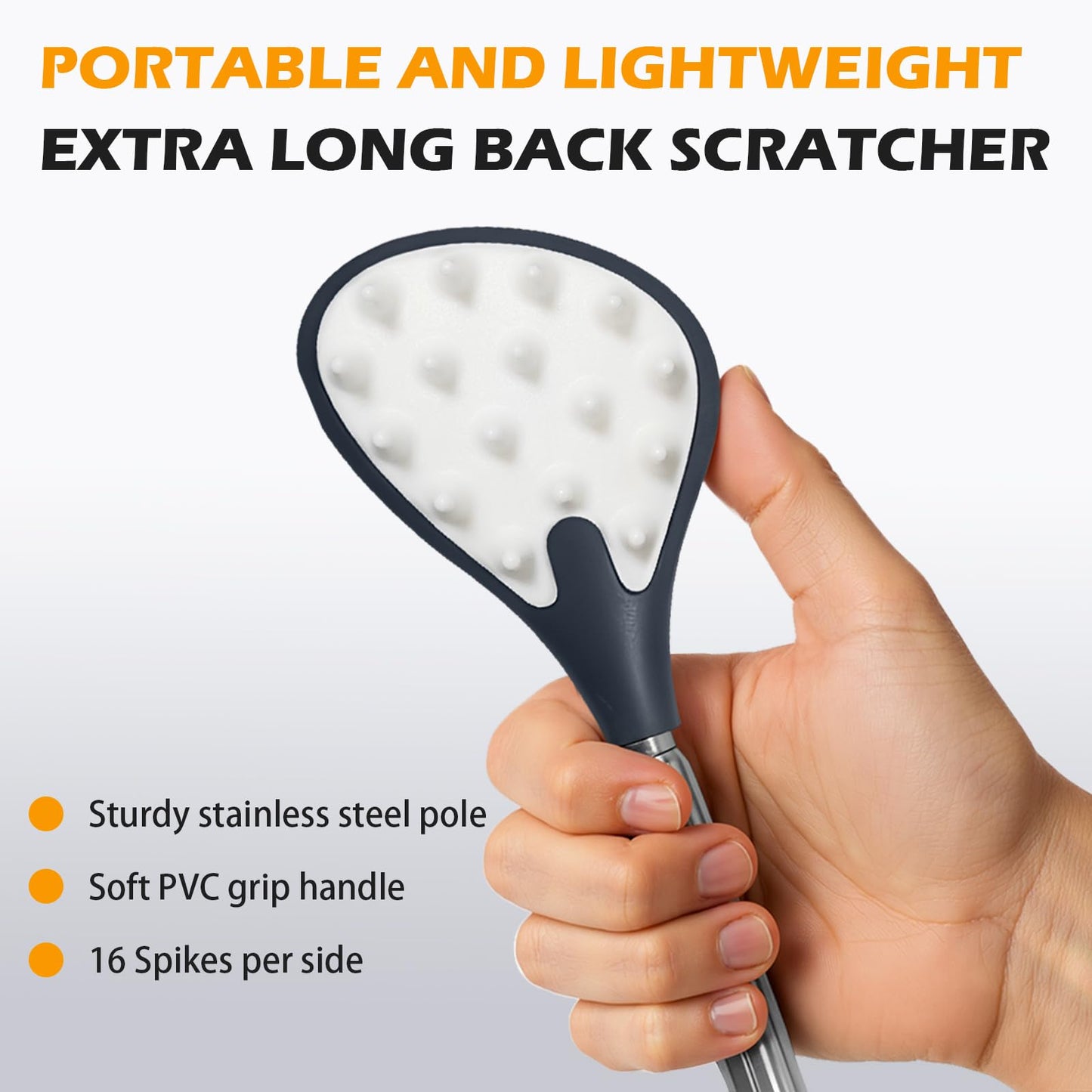 iunxkmi Back Scratcher for Adults 23.5 inches | Back Itch Relieve | Extendable Scratcher for Men Women Portable and Lightweight Black