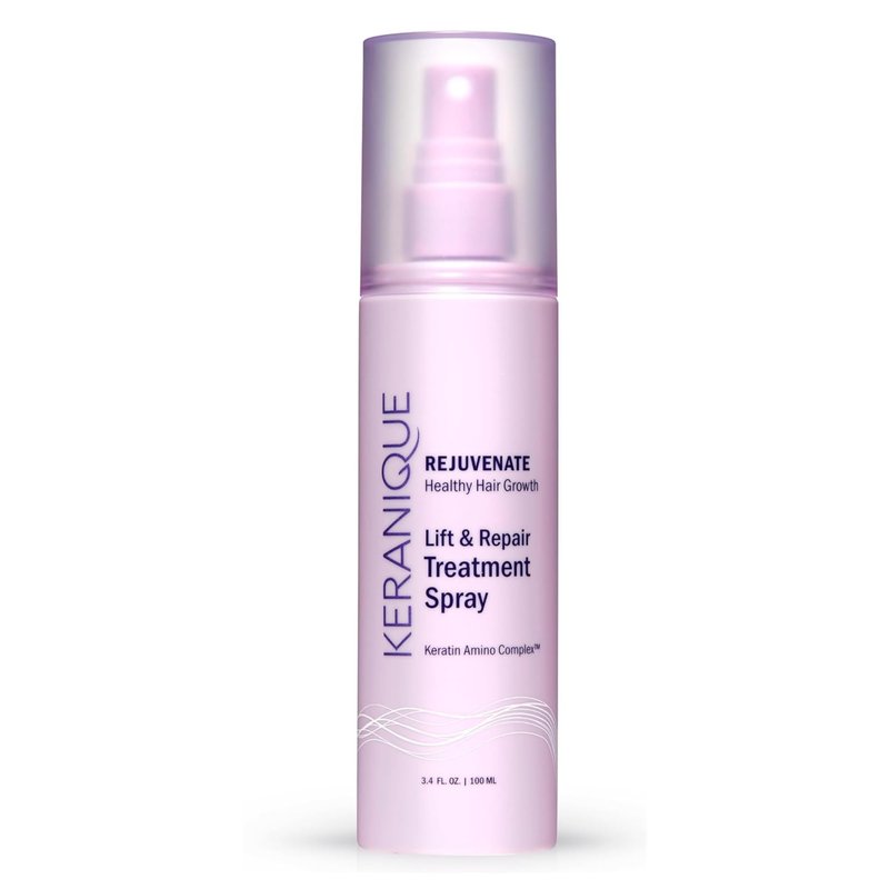 Keranique Lift & Repair Treatment Spray with Keratin Amino Complex™, Keratin Hair Treatment for Instant Volume & Body, Split End Repair, Heat Protectant, Sulfate, Dye & Paraben Free, Unscented