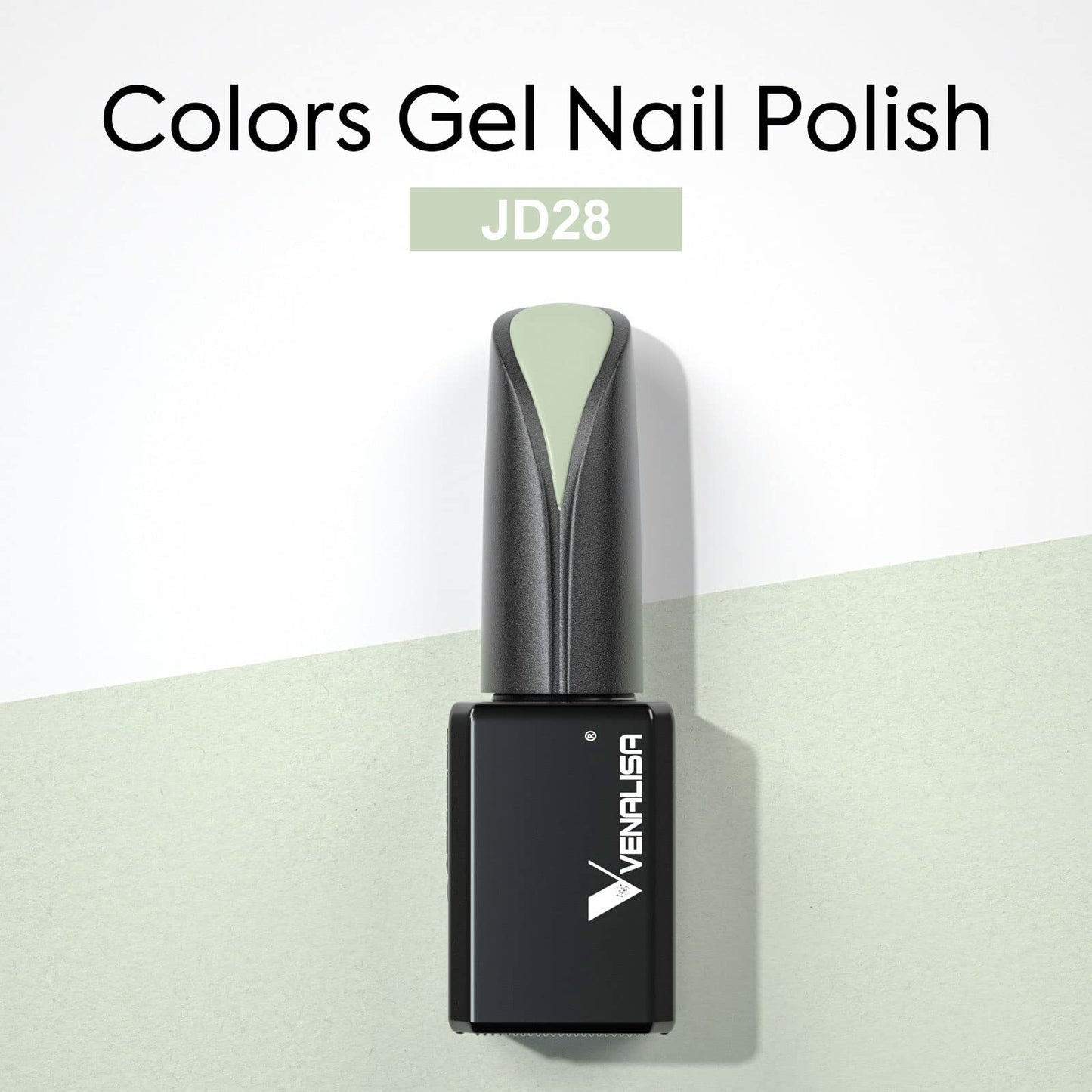 VENALISA 15ml Sage & Mint Light Green Gel Nail Polish, Olive Pastel Green Color, Soak Off UV LED Nail Gel Polish, Nail Art Starter Manicure Salon DIY at Home, 0.53 OZ
