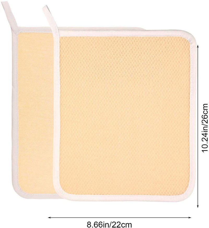PHOGARY 6 Pack Exfoliating Wash Cloths for Body Scrub and Face Clean, Dual-Sided Wash Towels Bath Washcloths for Men Women Skin Massage Spa - Rough Exfoliating Side and Soft Terry Side