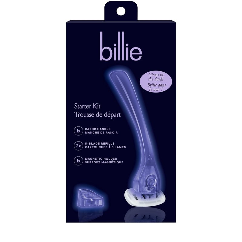 Billie Women's Razor Shave Kit - 5-Blade Razor + 2 Refills + Magnetic Holder | Moonbeam Color