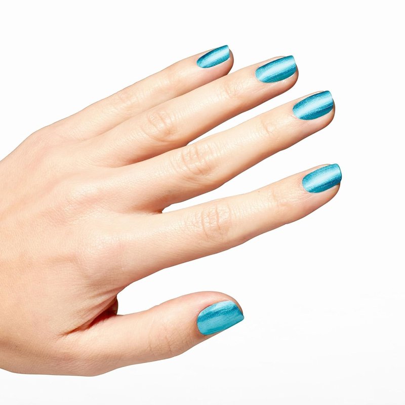 OPI Infinite Shine MillenniYUM | Opaque Bright Blue Metallic Long Wear Gel Like Nail Polish | Metallic Mega Mix Collection
