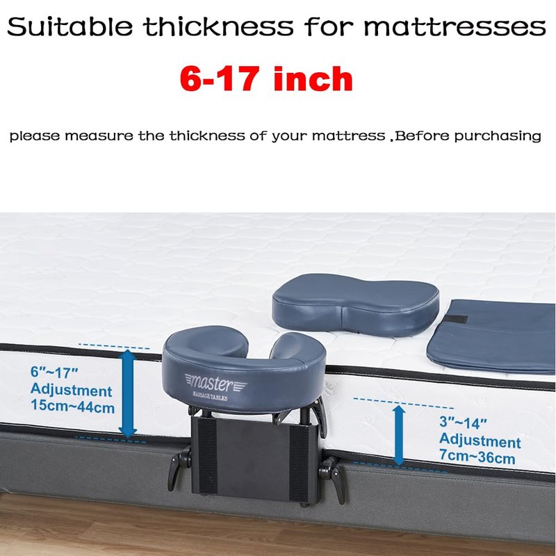 MASTER HEALTH PRODUCT Massage Portable Face Down Massage Kit for Desk and Table Top, Office Sleeping Nap Rest Facial Pillow, face Down After Eye Surgery (Blue)