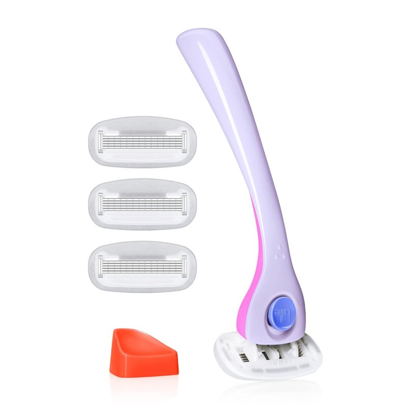 Billie Razors for Women - Shave Kit with 5-Blade Razor & 4 Refills | Magnetic Holder Included