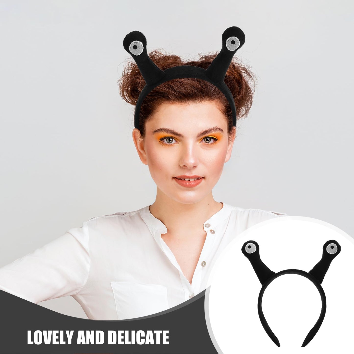 Uonlytech Snail Antenna Headband Kids Hair Hoops Creative Tentacle Headdress Party Supplies Photo Props Masquerade Costume Accessory