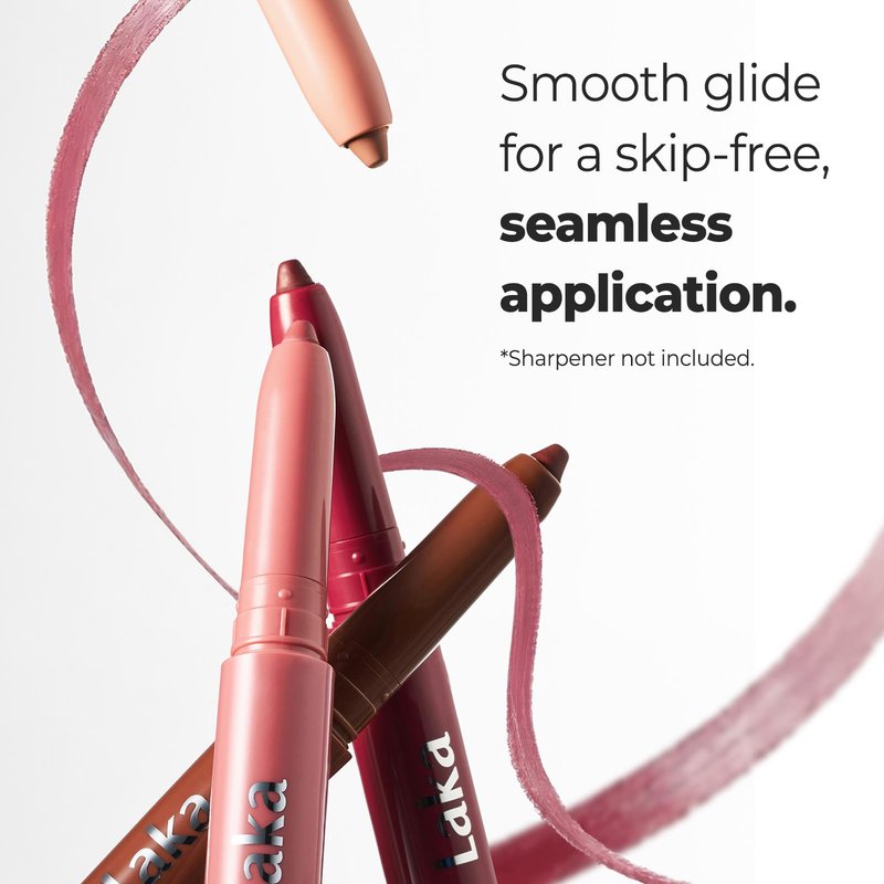 Laka Lip Liner - Smooth & Blendable Soft Matte Lip Contour Pencil for Shaping & Overlining Lips | Waterproof Formula, Oil-Cleanse Off, Long-Lasting Wear | #04 Rosy Talk, 0.02oz