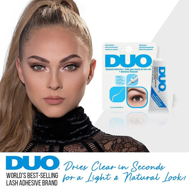 DUO Strip Lash Adhesive – Long-Lasting Clear Eyelash Glue for False Lashes | 0.25 oz