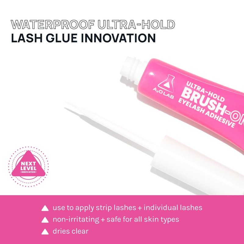 A2O Lab Ultra-Hold Brush-On Eyelash Adhesive, Clear, Waterproof, Latex-Free (1)