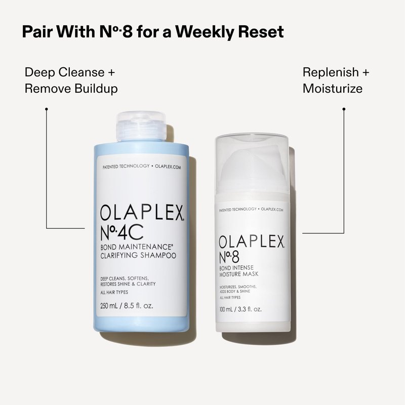 Olaplex Nº.4C Bond Maintenance™ Clarifying Deep Cleansing Shampoo | Removes Damage Causing Impurities & Buildup | Helps Restore Color Vibrancy | For Coily, Curly, Straight, and Wavy, 8.5 Fl. Oz.